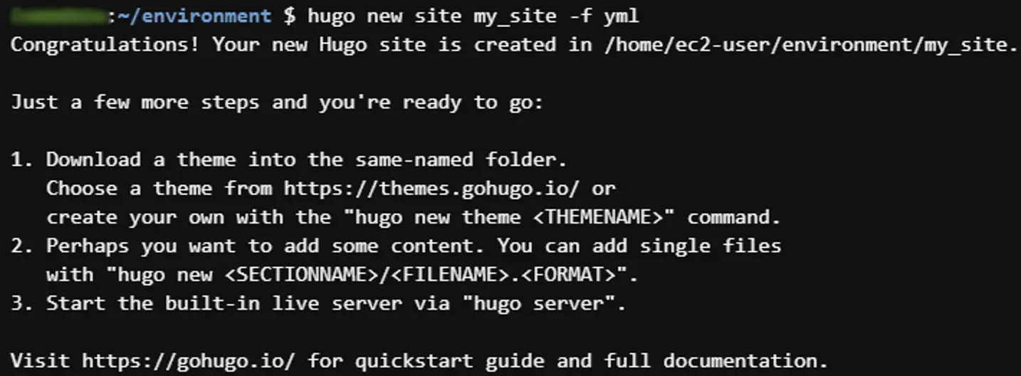 Hugo New Site Output