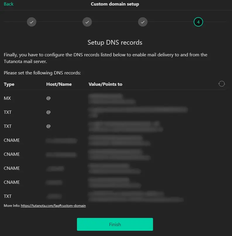 tutanota-setup-DNS-records